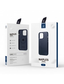 Dux Ducis Naples fodral för iPhone 13 läderfodral (MagSafe kompatibel) blå
