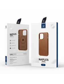 Dux Ducis Naples fodral för iPhone 13 läderfodral (MagSafe-kompatibelt) brunt