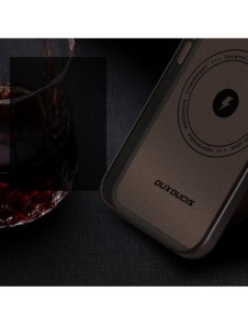 Dux Ducis Naples fodral för iPhone 13 läderfodral (MagSafe-kompatibelt) mörkbrunt