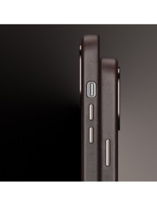 Dux Ducis Naples fodral för iPhone 13 läderfodral (MagSafe-kompatibelt) mörkbrunt