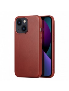 Dux Ducis Naples fodral för iPhone 13 läderfodral (MagSafe-kompatibelt) rött