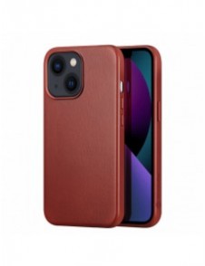 Dux Ducis Naples fodral för iPhone 13 läderfodral (MagSafe-kompatibelt) rött
