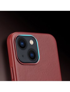 Dux Ducis Naples fodral för iPhone 13 läderfodral (MagSafe-kompatibelt) rött