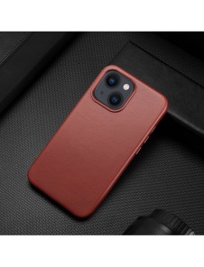 Dux Ducis Naples fodral för iPhone 13 läderfodral (MagSafe-kompatibelt) rött