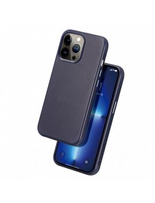 Dux Ducis Naples fodral för iPhone 13 Pro läderfodral (MagSafe-kompatibelt) blått