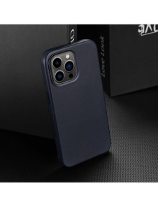 Dux Ducis Naples fodral för iPhone 13 Pro läderfodral (MagSafe-kompatibelt) blått