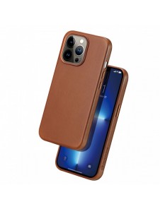 Dux Ducis Naples fodral för iPhone 13 Pro läderfodral (MagSafe-kompatibelt) brunt