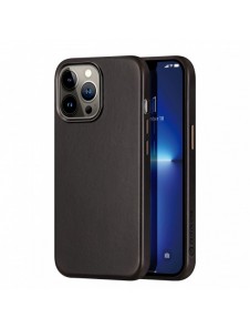 Dux Ducis Naples fodral för iPhone 13 Pro läderfodral (MagSafe-kompatibelt) mörkbrunt