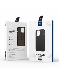 Dux Ducis Naples fodral för iPhone 13 Pro läderfodral (MagSafe-kompatibelt) mörkbrunt