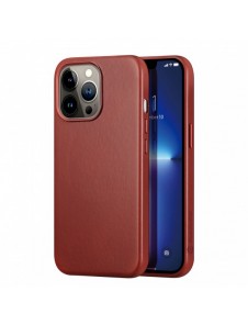 Dux Ducis Naples fodral för iPhone 13 Pro läderfodral (MagSafe-kompatibelt) rött