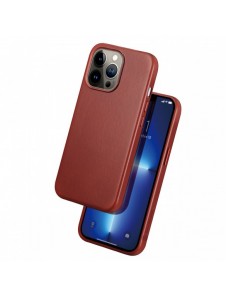 Dux Ducis Naples fodral för iPhone 13 Pro läderfodral (MagSafe-kompatibelt) rött