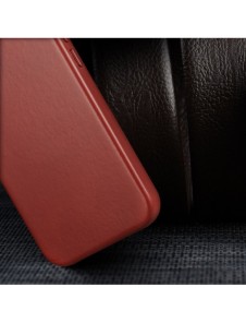 Dux Ducis Naples fodral för iPhone 13 Pro läderfodral (MagSafe-kompatibelt) rött