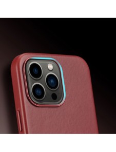 Dux Ducis Naples fodral för iPhone 13 Pro läderfodral (MagSafe-kompatibelt) rött