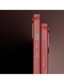 Dux Ducis Naples fodral för iPhone 13 Pro läderfodral (MagSafe-kompatibelt) rött