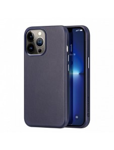 Dux Ducis Naples fodral för iPhone 13 Pro Max läderfodral (MagSafe-kompatibelt) blått