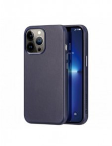 Dux Ducis Naples fodral för iPhone 13 Pro Max läderfodral (MagSafe-kompatibelt) blått