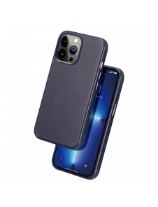 Dux Ducis Naples fodral för iPhone 13 Pro Max läderfodral (MagSafe-kompatibelt) blått