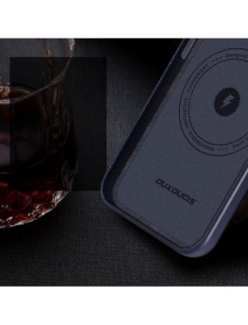Dux Ducis Naples fodral för iPhone 13 Pro Max läderfodral (MagSafe-kompatibelt) blått