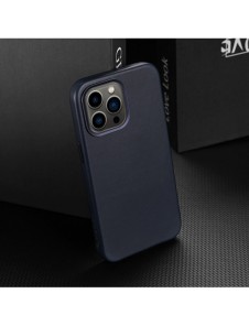 Dux Ducis Naples fodral för iPhone 13 Pro Max läderfodral (MagSafe-kompatibelt) blått