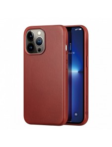 Dux Ducis Naples fodral för iPhone 13 Pro Max läderfodral (MagSafe-kompatibelt) rött