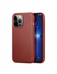 Dux Ducis Naples fodral för iPhone 13 Pro Max läderfodral (MagSafe-kompatibelt) rött