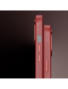 Dux Ducis Naples fodral för iPhone 13 Pro Max läderfodral (MagSafe-kompatibelt) rött