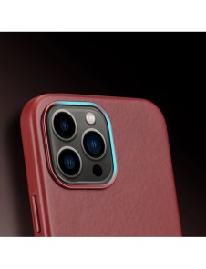 Dux Ducis Naples fodral för iPhone 13 Pro Max läderfodral (MagSafe-kompatibelt) rött