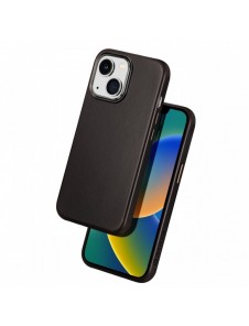 Dux Ducis Naples fodral för iPhone 14 Plus läderfodral (MagSafe-kompatibelt) mörkbrunt