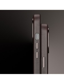 Dux Ducis Naples fodral för iPhone 14 Plus läderfodral (MagSafe-kompatibelt) mörkbrunt