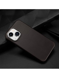 Dux Ducis Naples fodral för iPhone 14 Plus läderfodral (MagSafe-kompatibelt) mörkbrunt