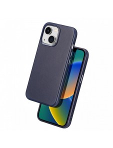 Dux Ducis Naples fodral för iPhone 14 Plus magnetiskt läderfodral MagSafe blå