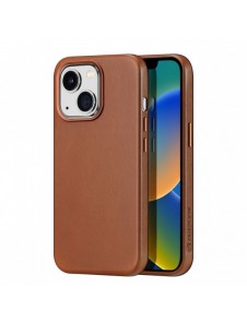 Dux Ducis Naples fodral för iPhone 14 Plus magnetiskt läderfodral MagSafe brun
