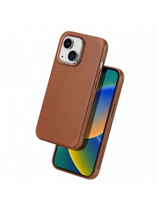 Dux Ducis Naples fodral för iPhone 14 Plus magnetiskt läderfodral MagSafe brun