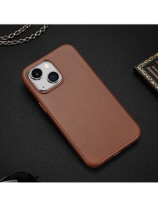 Dux Ducis Naples fodral för iPhone 14 Plus magnetiskt läderfodral MagSafe brun