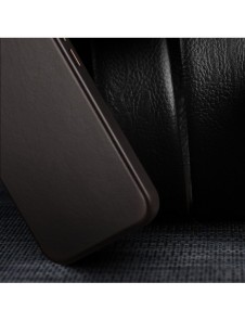Dux Ducis Naples fodral för iPhone 14 Pro läderfodral (MagSafe-kompatibelt) mörkbrunt