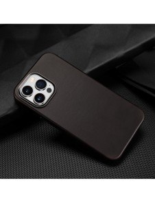 Dux Ducis Naples fodral för iPhone 14 Pro läderfodral (MagSafe-kompatibelt) mörkbrunt