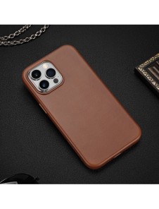 Dux Ducis Naples fodral för iPhone 14 Pro magnetiskt läderfodral MagSafe brun