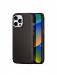 Dux Ducis Naples Fodral för iPhone 14 Pro Max Läderfodral (MagSafe-kompatibelt) Mörkbrun
