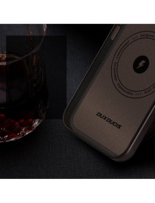 Dux Ducis Naples Fodral för iPhone 14 Pro Max Läderfodral (MagSafe-kompatibelt) Mörkbrun