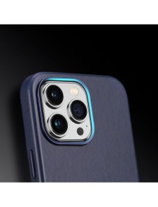 Dux Ducis Naples fodral till iPhone 14 Pro Max magnetiskt läderfodral MagSafe blå