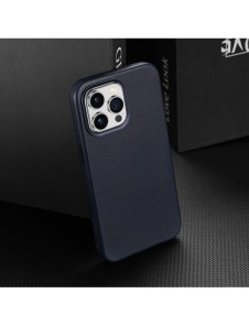 Dux Ducis Naples fodral till iPhone 14 Pro Max magnetiskt läderfodral MagSafe blå