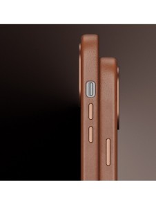 Dux Ducis Naples fodral för iPhone 14 Pro Max magnetiskt läderfodral MagSafe brun