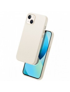 Dux Ducis Roma läderfodral för iPhone 13 elegant skal tillverkat av äkta läder vitt