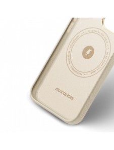 Dux Ducis Roma läderfodral för iPhone 13 elegant skal tillverkat av äkta läder vitt