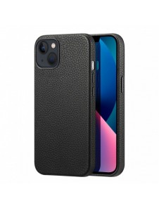 Dux Ducis Roma läderfodral för iPhone 13 elegant svart fodral i äkta läder