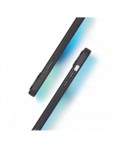 Dux Ducis Roma läderfodral för iPhone 13 elegant svart fodral i äkta läder