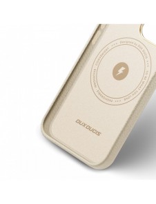 Dux Ducis Roma läderfodral för iPhone 13 Pro elegant skal tillverkat av äkta läder vitt