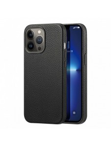 Dux Ducis Roma läderfodral till iPhone 13 Pro elegant svart fodral i äkta läder