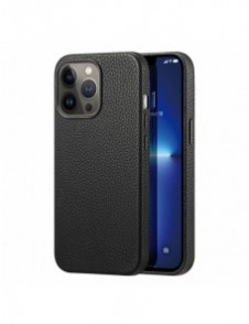 Dux Ducis Roma läderfodral till iPhone 13 Pro elegant svart fodral i äkta läder