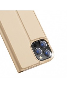 Dux Ducis Skin Pro Bokhylla typ fodral för iPhone 13 Pro golden